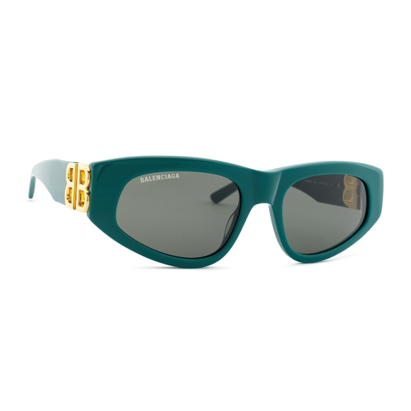 NEW BALENCIAGA CAT EYE WOMEN GREEN BB0095S 005 SUNGLASSES BALENCIAGA - Picture 1 of 6